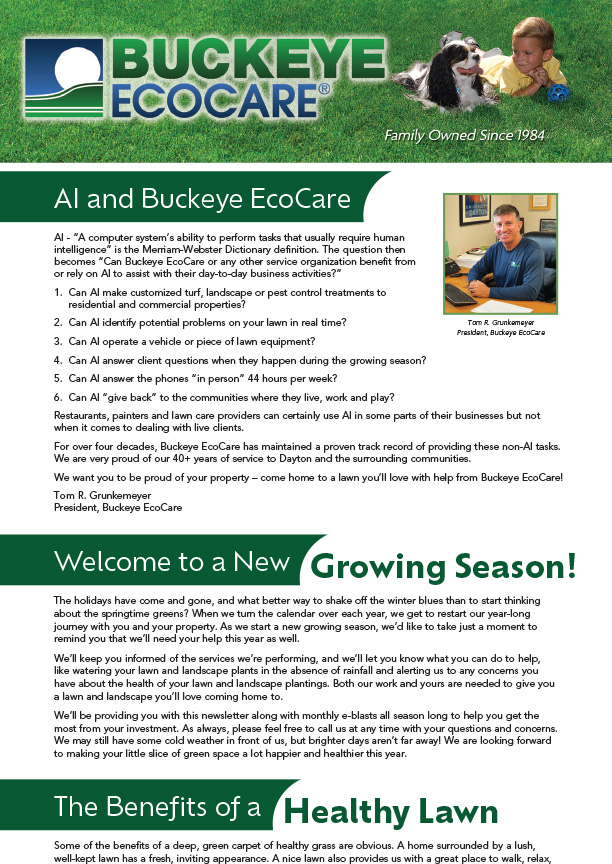 Buckeye EcoCare Early Spring 2025 Newsletter